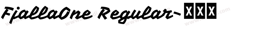 FjallaOne Regular字体转换